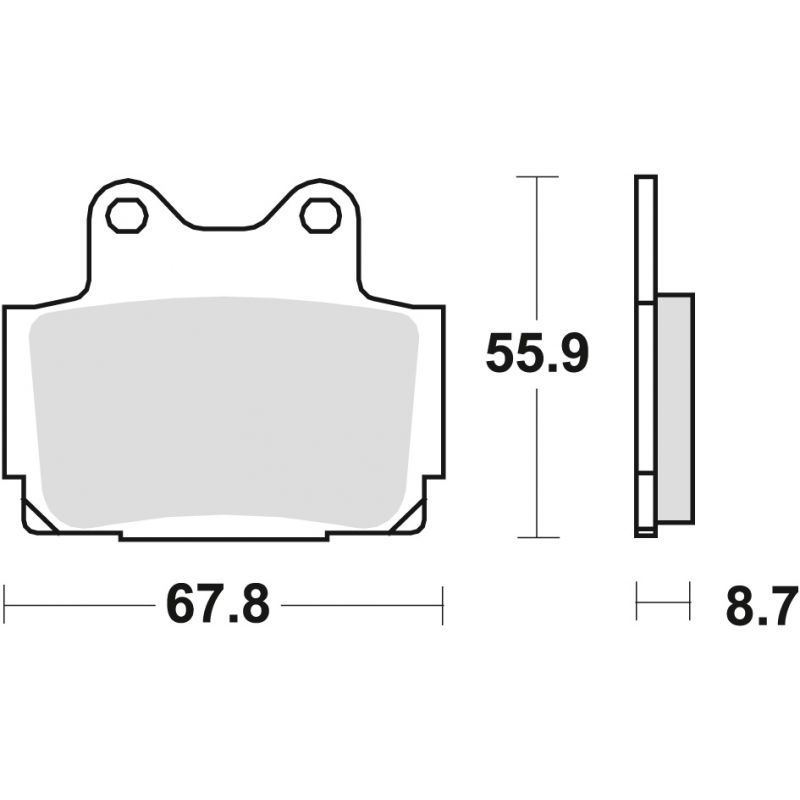 TRW ZF KLOCKI HAMULCOWE KH104 ORGANIC YAMAHA TZR 125 88-92, FZS 600 98