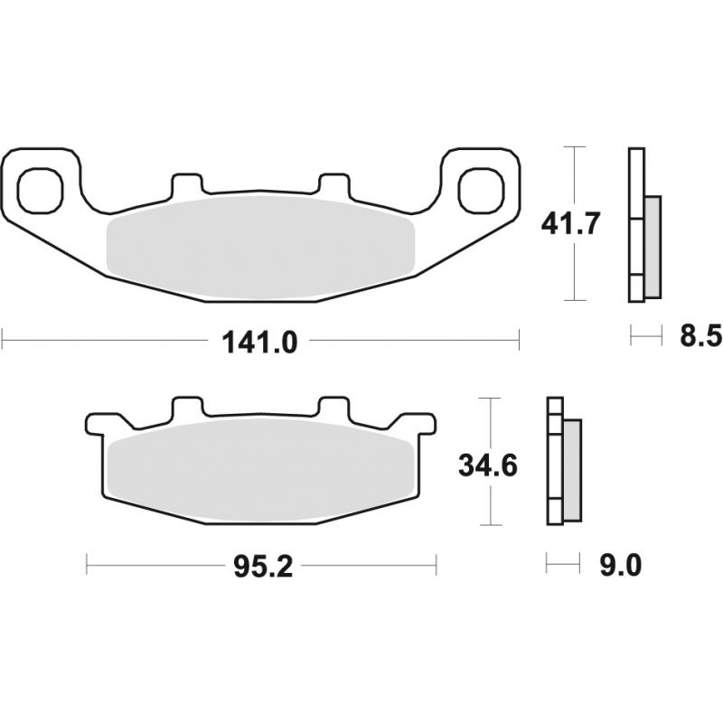 TRW ZF KLOCKI HAMULCOWE KH129 SINTER STREET KAWASAKI ZL 600 95-97, ZZR