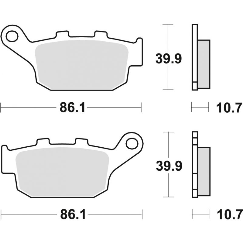 TRW ZF KLOCKI HAMULCOWE KH140 ORGANIC HONDA XLV TRANSALP 91-13, XRV 75
