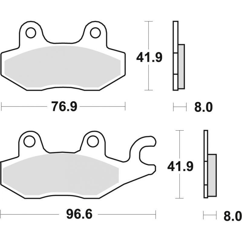 TRW ZF KLOCKI HAMULCOWE KH165 ORGANIC HONDA NSR 50 93-96 CB 125F 14-16