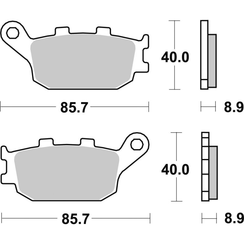 TRW ZF KLOCKI HAMULCOWE KH174 ORGANIC HONDA CBF 500 04-08, CB 600 HORN