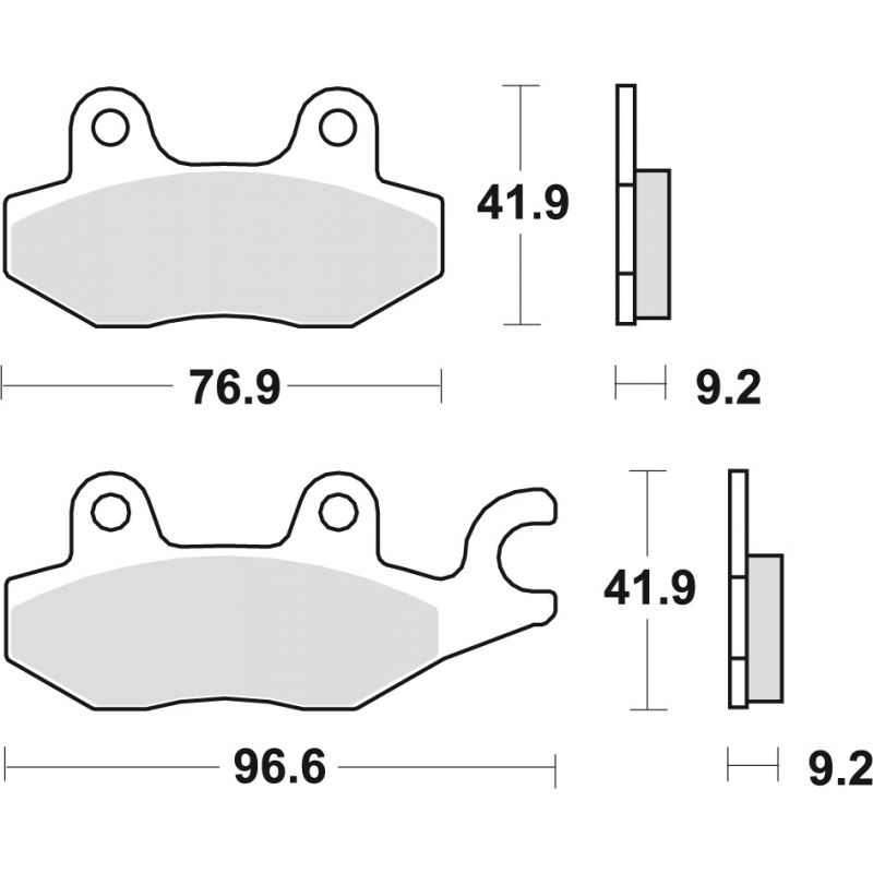 TRW ZF KLOCKI HAMULCOWE KH197 ORGANIC HONDA XLV 125 01-13, VT 125 SHAD