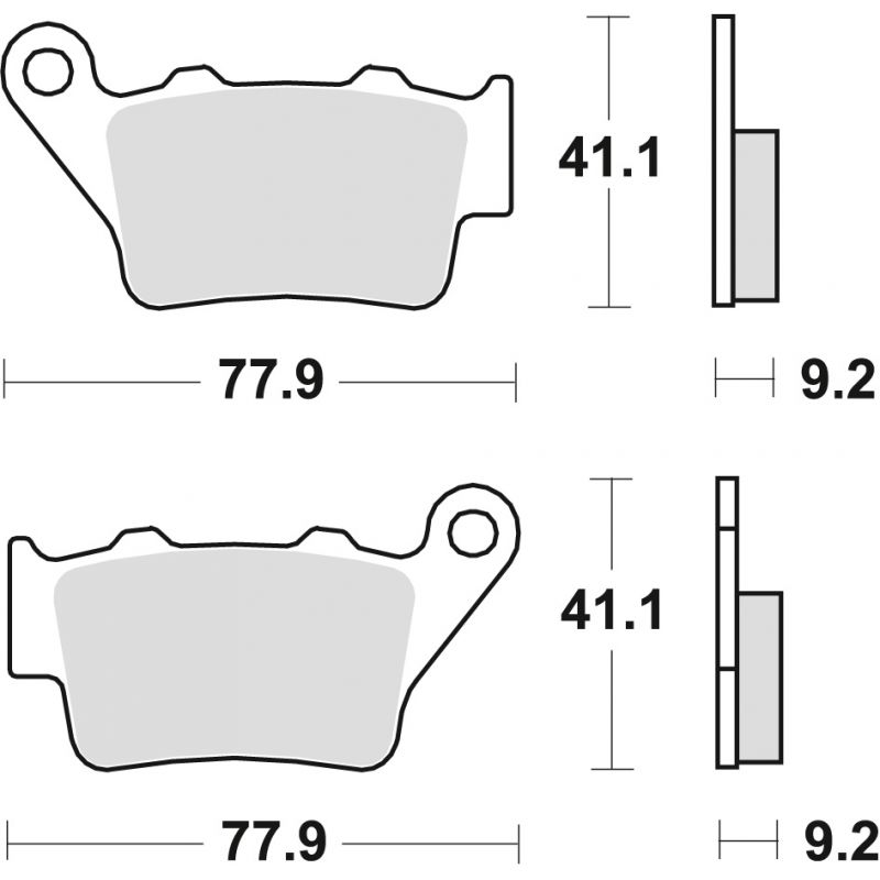 TRW ZF KLOCKI HAMULCOWE KH208 ORGANIC APRILIA PEGASO 650 01-10, ETV 12