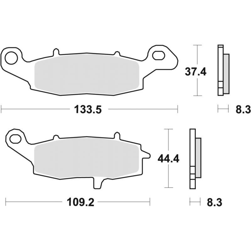 TRW ZF KLOCKI HAMULCOWE KH229 SINTER STREET KAWASAKI ER5 01-06, ER6 06
