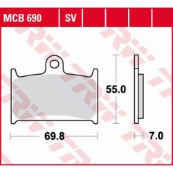 TRW ZF KLOCKI HAMULCOWE KH145 KH236 ORGANIC SUZUKI GSF 1200 96-00, RF 