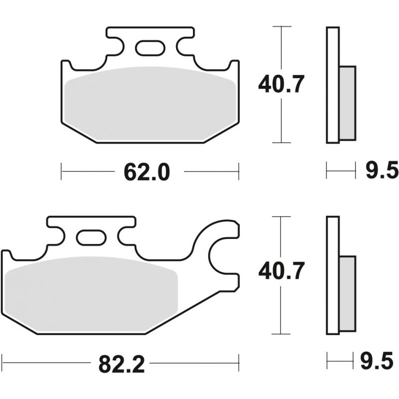TRW ZF KLOCKI HAMULCOWE KH307 SINTER OFFROAD CAN-AM OUTLANDER 500 07-1