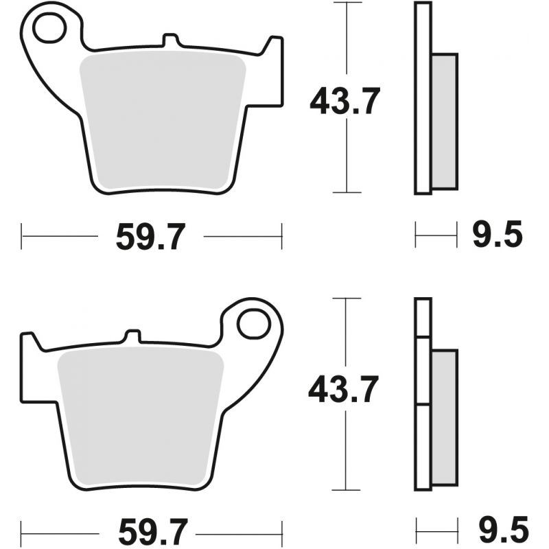 TRW ZF KLOCKI HAMULCOWE KH346 SINTER OFFROAD HONDA CRF 250 04-, CRF 45