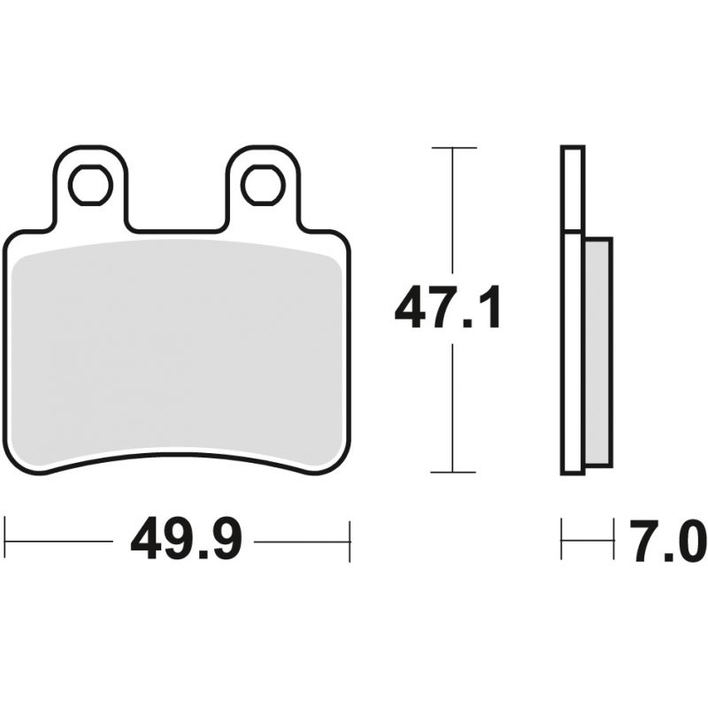 TRW ZF KLOCKI HAMULCOWE KH350 ORGANIC YAMAHA DT 50 02-08, XT 125 05-12