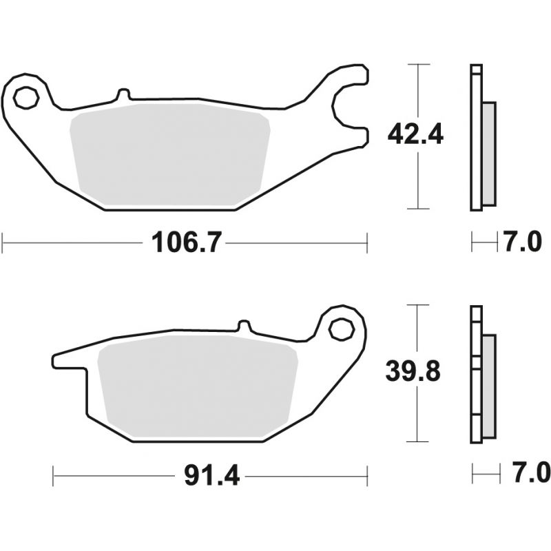 TRW ZF KLOCKI HAMULCOWE KH343 ORGANIC HONDA CBR 125 04-10, XL 125 V VA