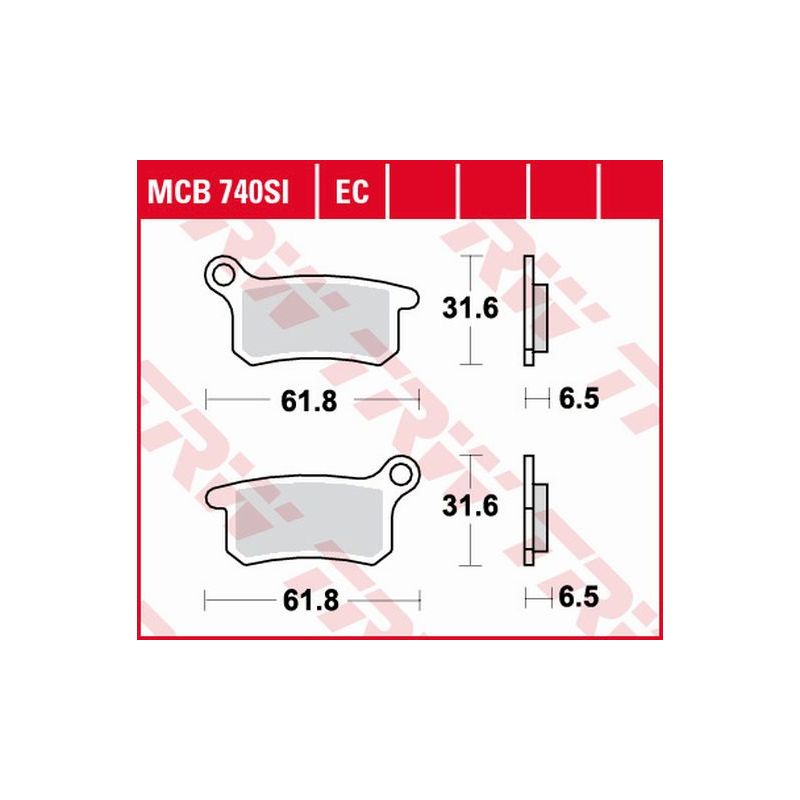 TRW ZF KLOCKI HAMULCOWE KH357 SINTER OFFROAD KTM SX 65 02-, SX 85 03-1