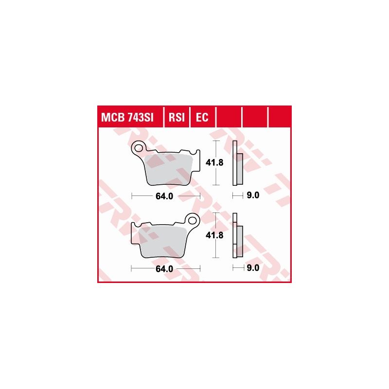 TRW ZF KLOCKI HAMULCOWE KH368 ORGANIC BMW G 450 X / SMR 08-11, KTM EXC