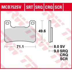 TRW ZF KLOCKI HAMULCOWE KH379 SINTER STREET KAWASAKI Z 900 18-, KLZ 10