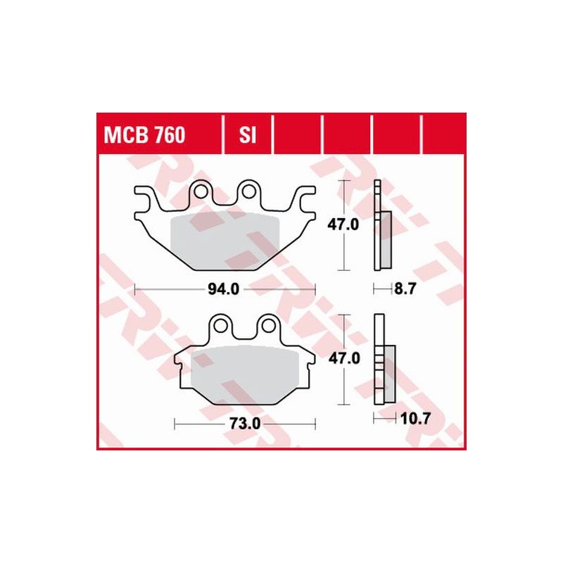TRW ZF KLOCKI HAMULCOWE KH377 ORGANIC YAMAHA MT 125 14-, YZF 125 08-18