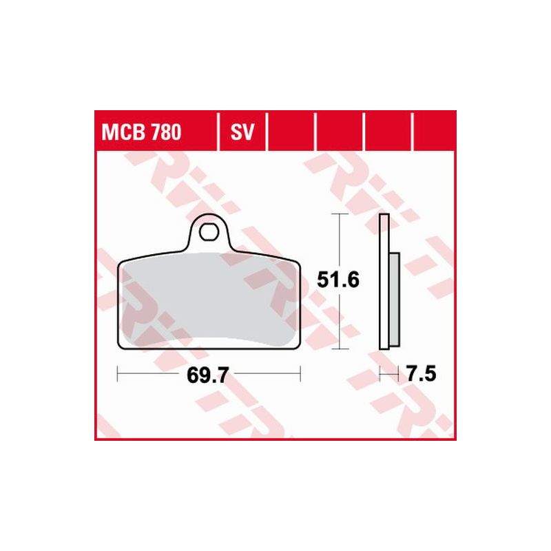 TRW ZF KLOCKI HAMULCOWE KH399 ORGANIC APRILIA RS4 50 11-, RS4 125 11-,