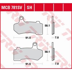 TRW ZF KLOCKI HAMULCOWE KH409 SINTER STREET HARLEY-DAVIDSON 1130 / 125