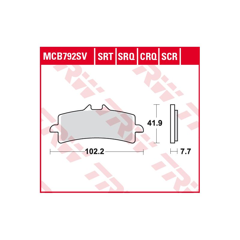 TRW ZF KLOCKI HAMULCOWE KH447 SINTER STREET APRILIA RSV4 09-, DUCATI V