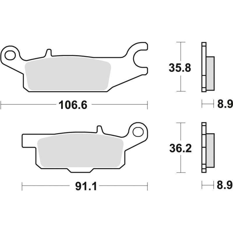 TRW ZF KLOCKI HAMULCOWE KH445 SINTER OFFROAD YAMAHA GRIZZLY YFM 550 09