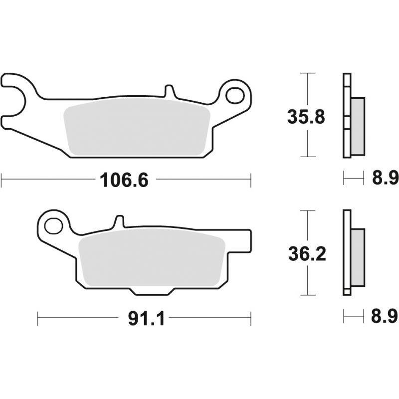 TRW ZF KLOCKI HAMULCOWE KH446 SINTER OFFROAD YAMAHA YFM 550 GRIZZLY 09