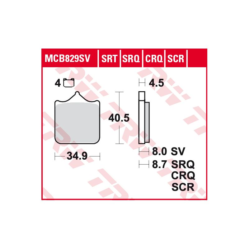 TRW ZF KLOCKI HAMULCOWE KH499/4 SINTER STREET BMW S 1000 RR 09-, PRZÓ
