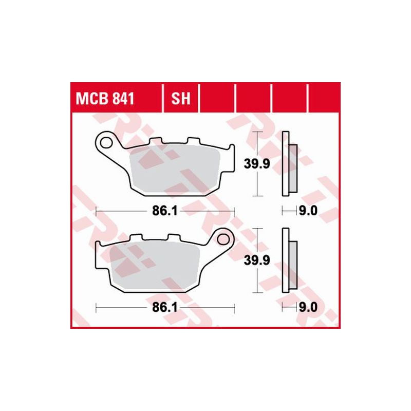 TRW ZF KLOCKI HAMULCOWE KH496 ORGANIC HONDA CBF 500 / CB500 X / CBR500