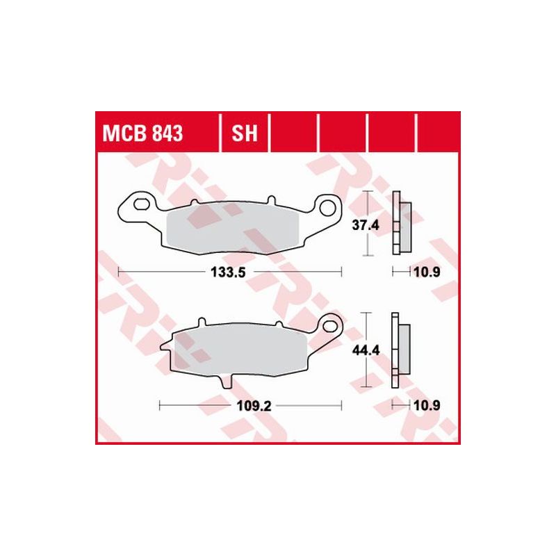 TRW ZF KLOCKI HAMULCOWE KH231/2 SINTER STREET KAWASAKI VN 900 06-17, V
