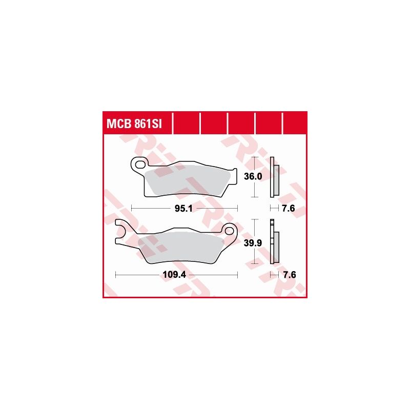 TRW ZF KLOCKI HAMULCOWE KH617 SINTER OFFROAD CAN-AM OUTLANDER 800 / 10