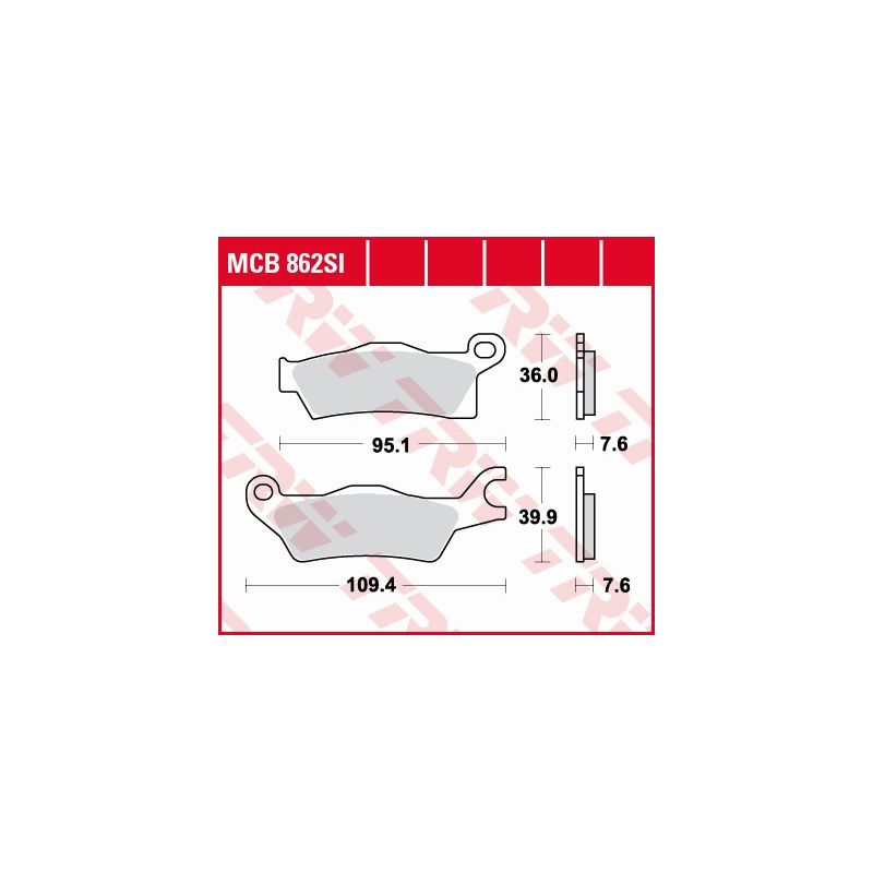 TRW ZF KLOCKI HAMULCOWE KH618 SPIEK METALICZNY SINTER OFFROAD CAN-AM O