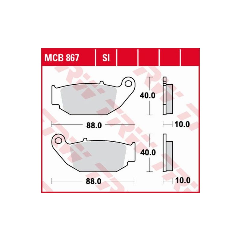 TRW ZF KLOCKI HAMULCOWE KH629 ORGANIC HONDA CB 125 R / 300 R 18-, CRF 