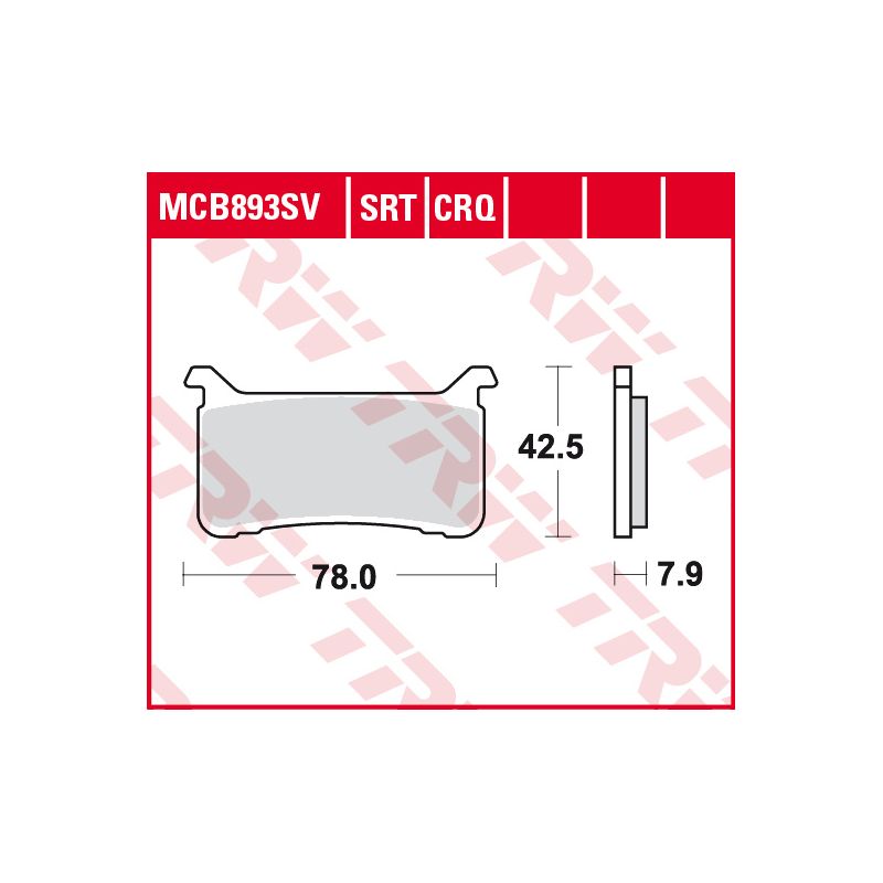 TRW ZF KLOCKI HAMULCOWE KH700 SINTER ROAD/TRACK HONDA CB 1000 R 18-19,