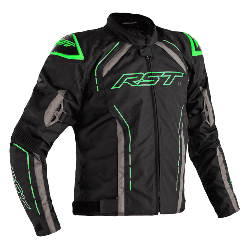 KURTKA TEKSTYLNA RST S1 CE BLACK/GREY/NEON GREEN  (2559)