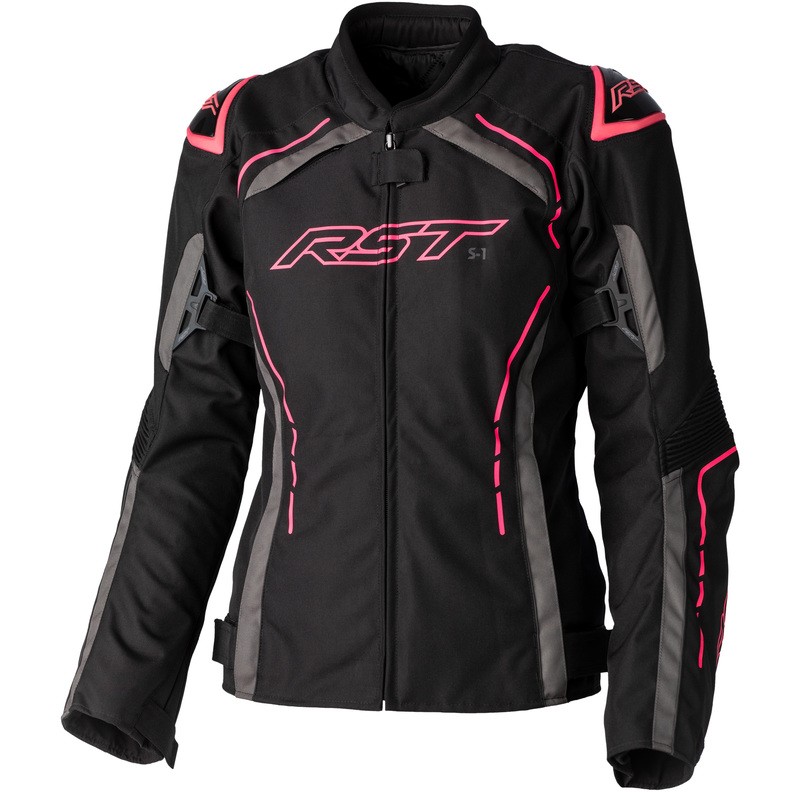 KURTKA TEKSTYLNA RST LADY S1 CE BLACK/NEON PINK XS (3056) KURTKA TEKSTYLNA RST LADY S1 CE BLACK/NEON PINK XS (3056)