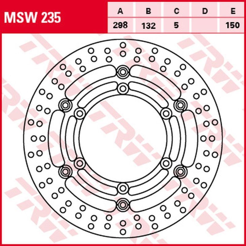 TRW ZF TARCZA HAMULCOWA PRZÓD YAMAHA XJ 1100 (DRAG STAR)/1100A (DRAG 