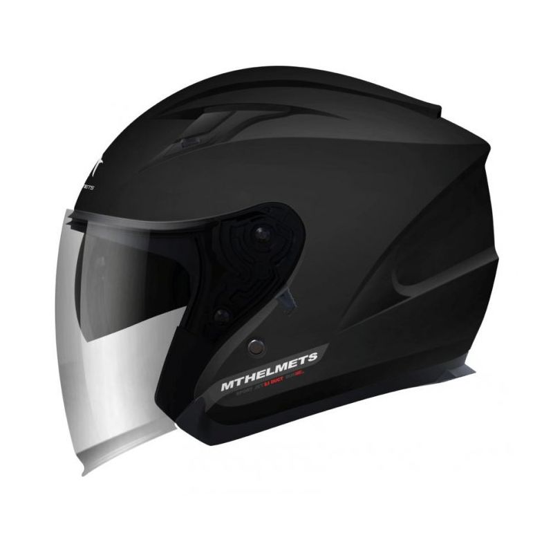 MT WYPRZEDAŻ KASK OTWARTY JET Z BLENDĄ AVENUE SOLID GLOSS BLACK KOLO