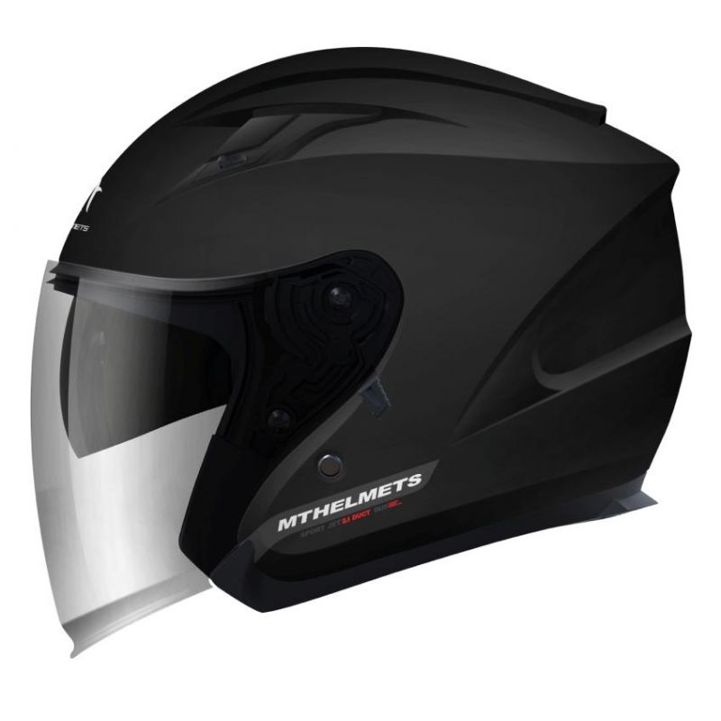 MT WYPRZEDAŻ KASK OTWARTY JET Z BLENDĄ AVENUE SOLID MATT BLACK KOLOR