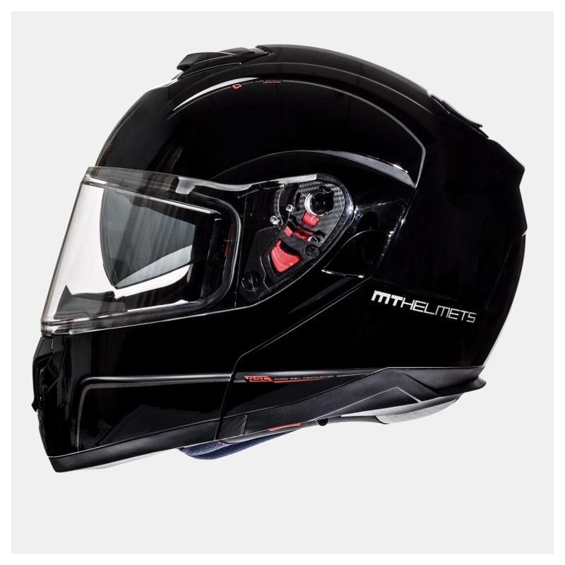 MT WYPRZEDAŻ KASK SZCZĘKOWY FLIP-UP ATOM SOLID Z BLENDĄ KOLOR CZARN