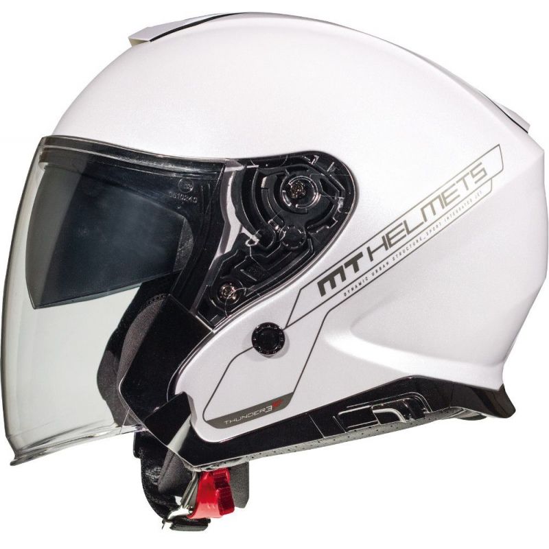 MT WYPRZEDAŻ KASK OTWARTY JET Z BLENDĄ THUNDER 3 SV JET SOLID PEARL 