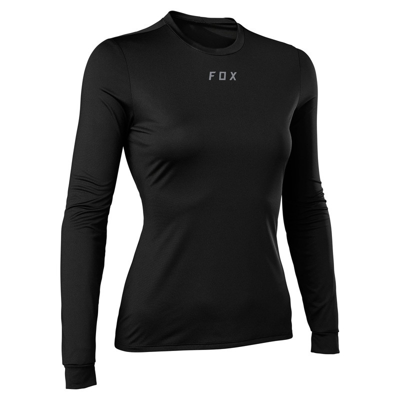 KOSZULKA TERMOAKTYWNA Z DŁUGIM RĘKAWEM FOX LADY TECBASE BLACK  ENDURO CROSS
