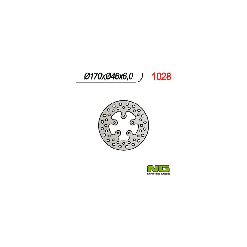 NG TARCZA HAMULCOWA TYŁ HONDA TRX 420 0-11, TRX650/680 06-21 (170X46X