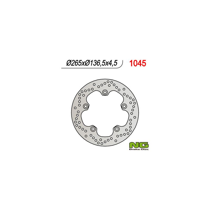 NG TARCZA HAMULCOWA TYŁ BMW F 650GS 800/ K1200/ R1200 (265X136X4,5) (