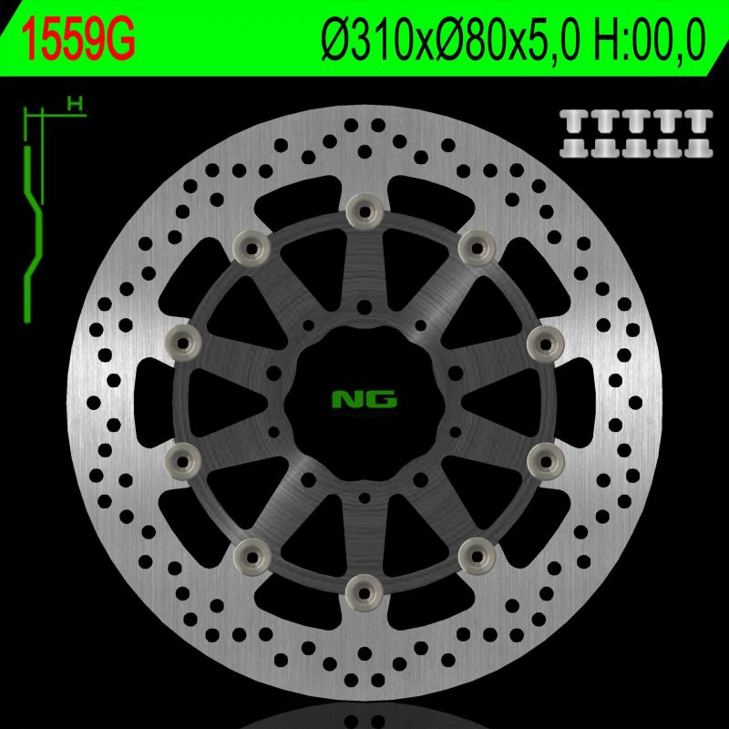 NG TARCZA HAMULCOWA PRZÓD KAWASAKI Z 1000 ABS 15-17, Z 1000 15-17, ZX