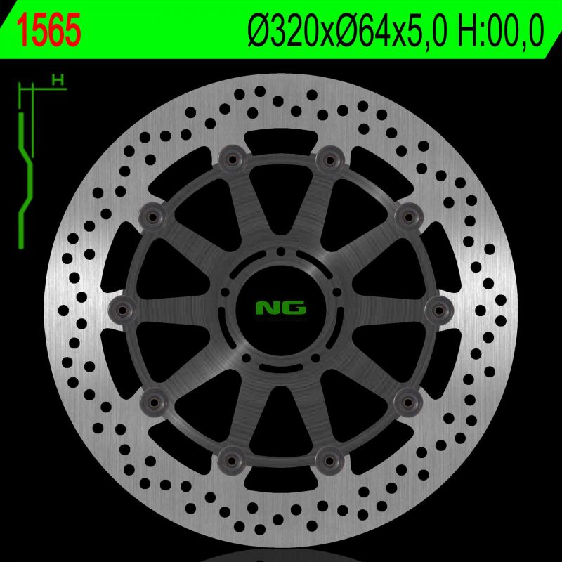 NG TARCZA HAMULCOWA PRZÓD KTM SUPERDUKE 1290 14-22 (320X64X5,0MM) (5X
