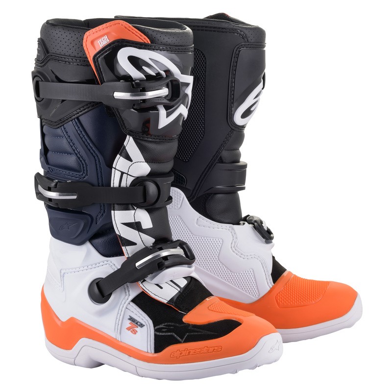 BUTY ALPINESTARS JUNIOR TECH 7S BLACK/WHITE/FLUO ORANGE 