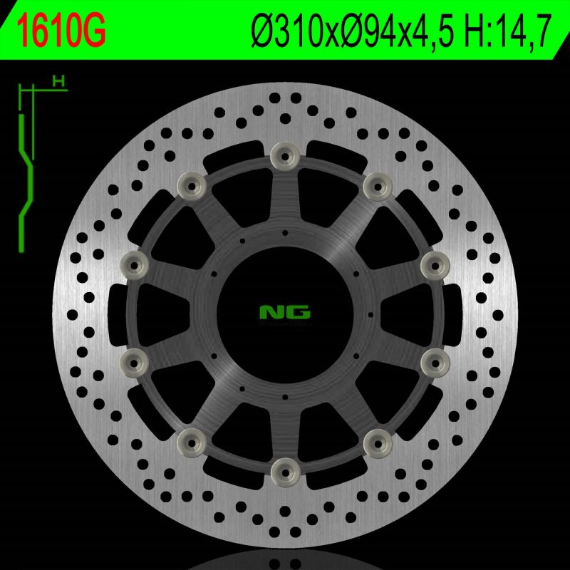 NG TARCZA HAMULCOWA PRZÓD HONDA CB 1000R ABS 08-17 (310X94X4,5MM) (6X