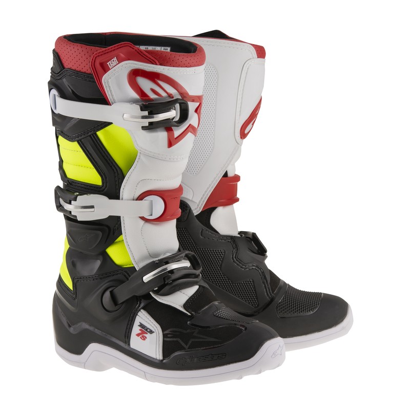 BUTY ALPINESTARS JUNIOR TECH 7S BLACK/RED/FLUO YELLOW 
