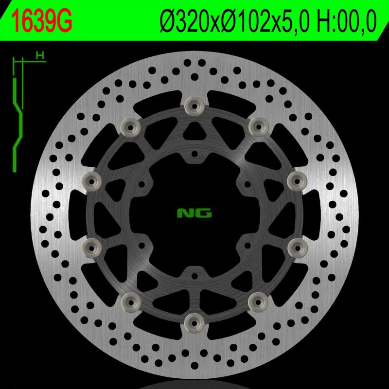 NG TARCZA HAMULCOWA PRZÓD SUZUKI GSXR ABS 1000 17-19 (320X102X5,0MM) 