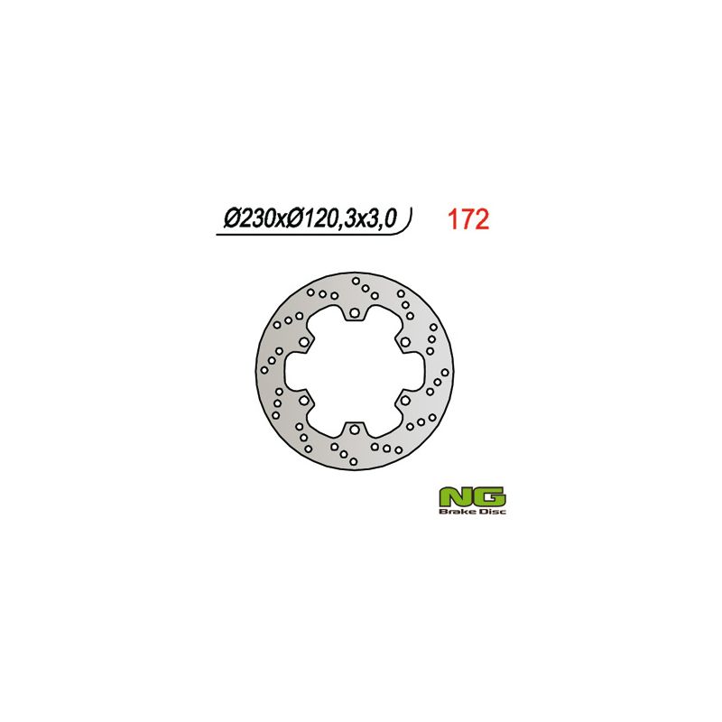 NG TARCZA HAMULCOWA PRZÓD KAWASAKI KMX 125 (86-03) (230X120X4) 6 OTWO