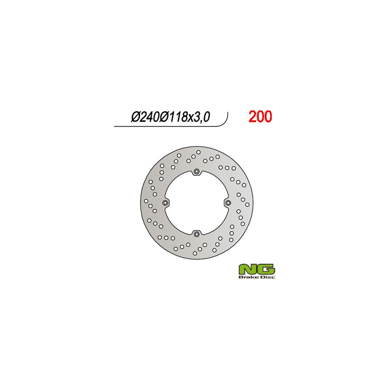 NG TARCZA HAMULCOWA PRZÓD HONDA XL 600R (83-87), CR 125 (85-88), CR 5