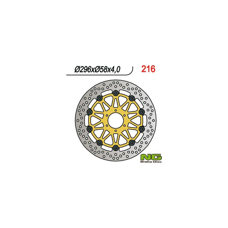 NG TARCZA HAMULCOWA PRZÓD HONDA CBR 600/900, VTR 1000F (296x58x4) (6X