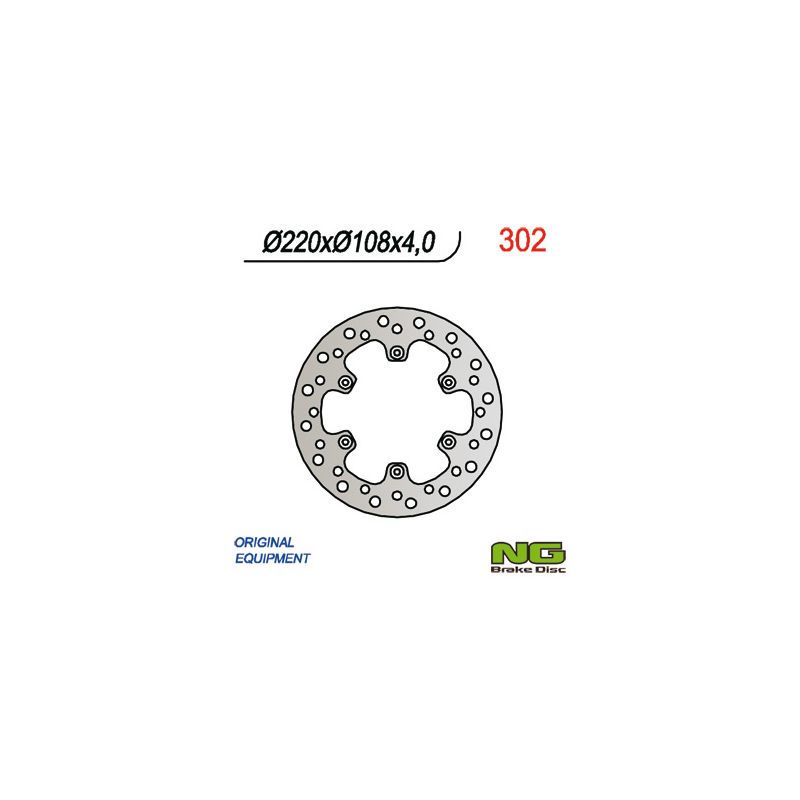 NG TARCZA HAMULCOWA TYŁ GAS GAS 94-99 (220x108x4 / 3,5 / 4)