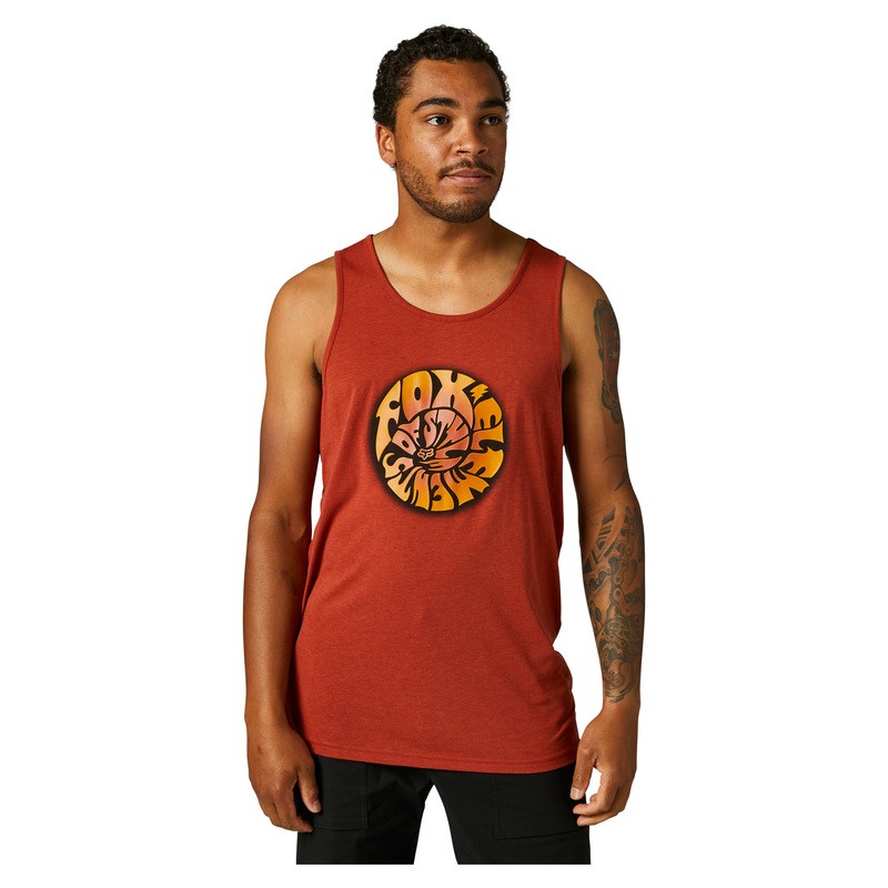 KOSZULKA BEZ RĘKAWÓW FOX THE HEATER TECH RED CLAY  ENDURO CROSS